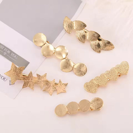 New Star Metal Vintage Hair Pin Clip for Women/Girl Headwear Gold/Silver Hairpins Barrettes Styling Hair Accessories Gifts